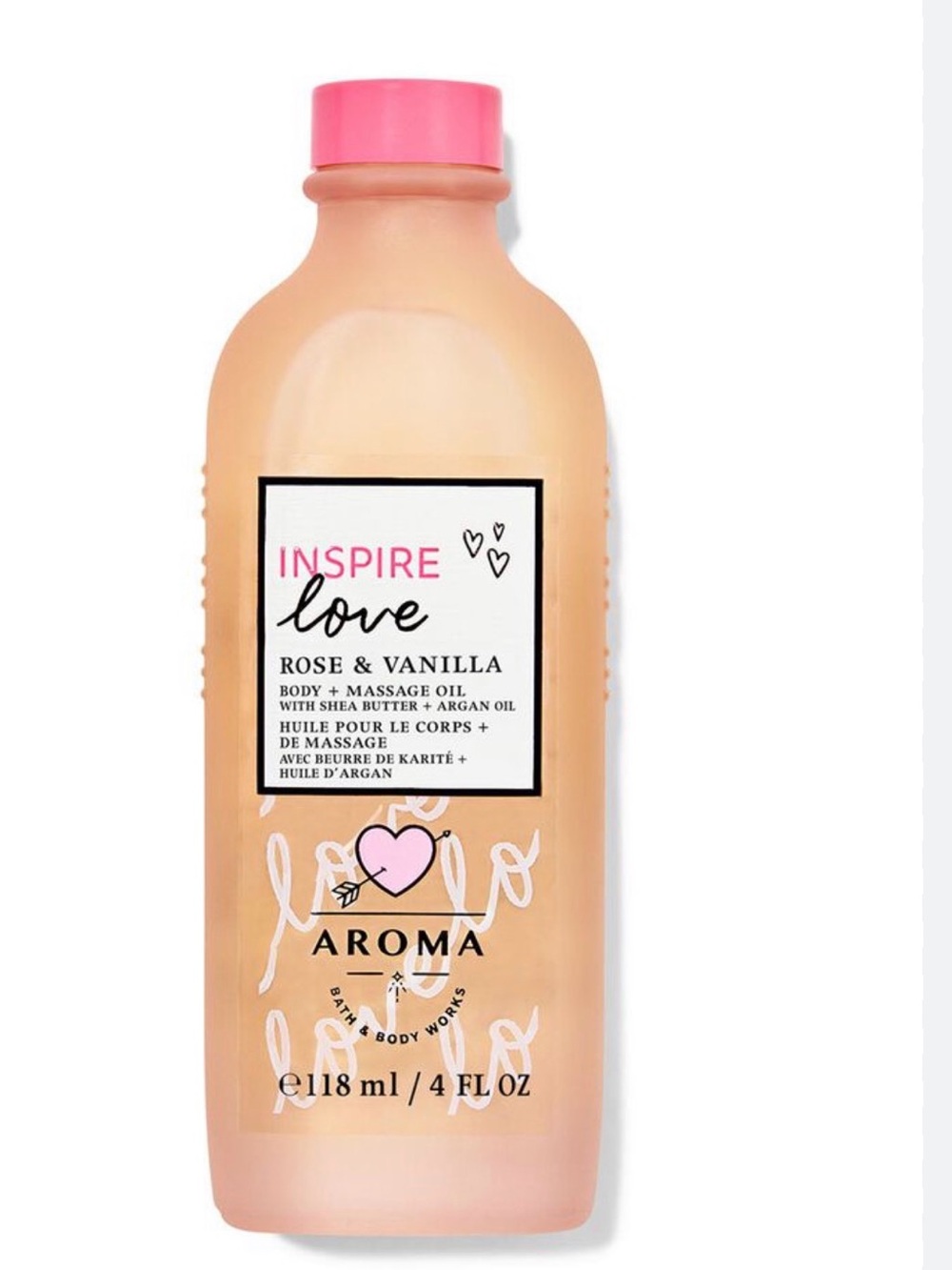 New Bath & Body Works Rose & Vanilla Body & Massage Oil